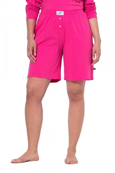 Ulla Popken 852752 Pantalón corto de pijama de rayas pack de 2 Rosa - Pijamas/ropa de estar en casa - 