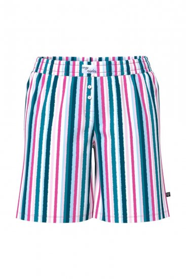Ulla Popken 852752 Pantalón corto de pijama de rayas pack de 2 Rosa - Pijamas/ropa de estar en casa - 
