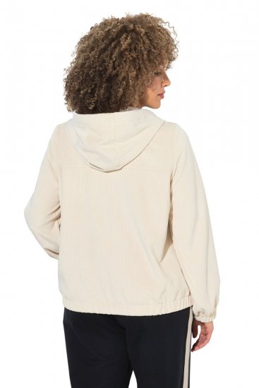 Ulla Popken 852802 Chaqueta de pana Blanco roto - Chaquetas - Chaquetas para mujer en tallas grandes