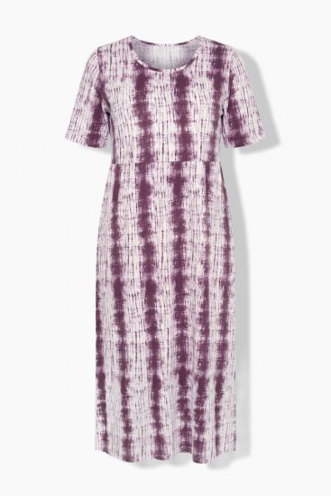 Ulla Popken 852854 Vestido midi de rayas Marrón - Vestidos midi - Vestidos midi de talla grande