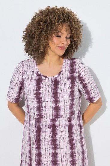 Ulla Popken 852854 Vestido midi de rayas Marrón - Vestidos midi - Vestidos midi de talla grande