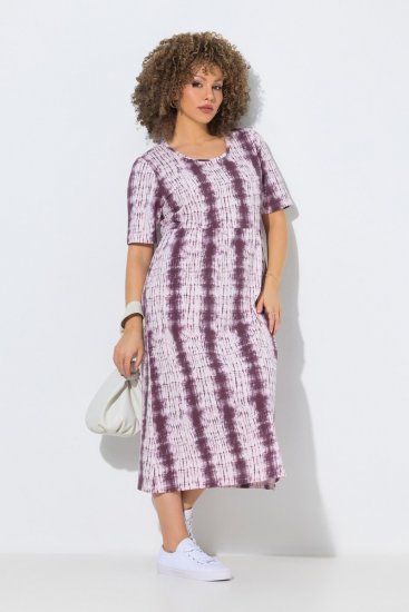 Ulla Popken 852854 Vestido midi de rayas Marrón - Vestidos midi - Vestidos midi de talla grande