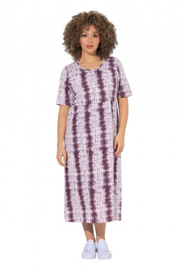Ulla Popken 852854 Vestido midi de rayas Marrón - Vestidos midi - Vestidos midi de talla grande