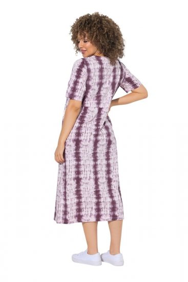 Ulla Popken 852854 Vestido midi de rayas Marrón - Vestidos midi - Vestidos midi de talla grande