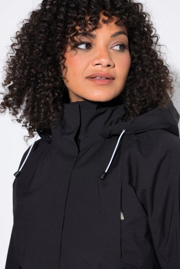 Ulla Popken 852901 Abrigo técnico Negro - Abrigos - Abrigos de talla grande