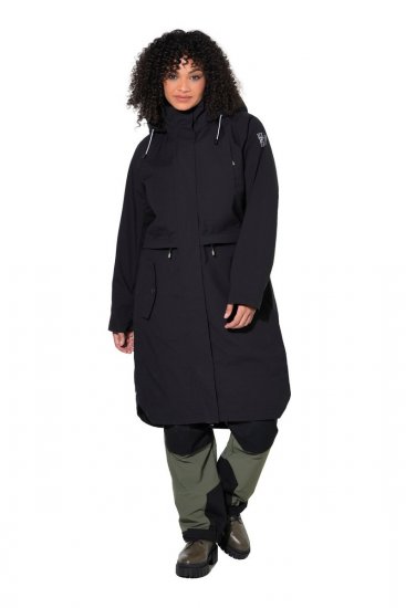 Ulla Popken 852901 Abrigo técnico Negro - Abrigos - Abrigos de talla grande