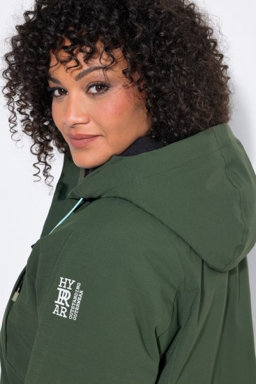 Ulla Popken 852901 Abrigo técnico Verde oliva - Abrigos - Abrigos de talla grande