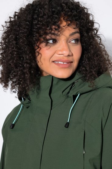 Ulla Popken 852901 Abrigo técnico Verde oliva - Abrigos - Abrigos de talla grande