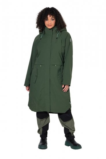 Ulla Popken 852901 Abrigo técnico Verde oliva - Abrigos - Abrigos de talla grande