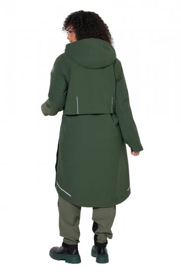 Ulla Popken 852901 Abrigo técnico Verde oliva - Abrigos - Abrigos de talla grande