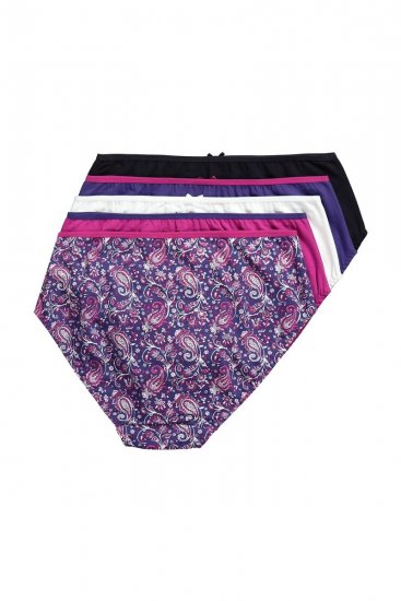 Ulla Popken 852935 Bragas de flores pack de 5 Azul real - Bragas - 