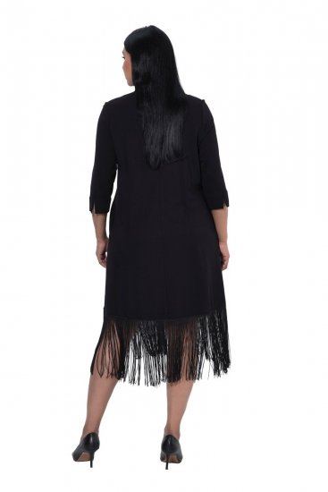 Ulla Popken 852937 Vestido de jersey Negro - Vestidos de punto jersey - 