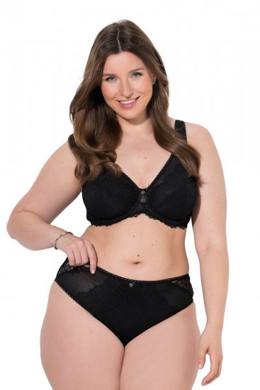 Ulla Popken 853040 Bóxer con encaje Negro - Bragas - 
