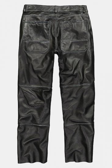 JP1880 853066 Pantalón de piel con bolsillos traseros grandes Negro - Pantalones de cuero para hombre en tallas grandes - Pantalones de cuero tallas grandes