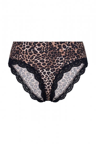Ulla Popken 853106 Tangas con estampado animal Negro - Bragas - 