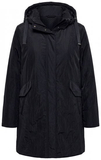 Ulla Popken 853351 Chaqueta acolchada Sympatex impermeable con capucha Negro - Chaquetas - Chaquetas para mujer en tallas grandes
