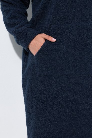 Ulla Popken 853353 Vestido de estar en casa con capucha Azul marino - Pijamas/ropa de estar en casa - 