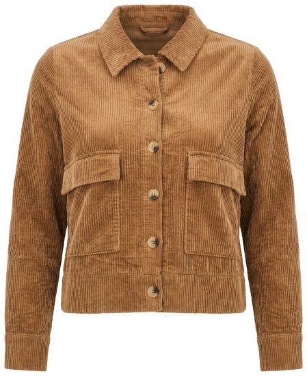 Ulla Popken 853421 Chaqueta de pana Marrón - Chaquetas - Chaquetas para mujer en tallas grandes