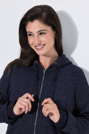 Ulla Popken 853577 Chaqueta polar Azul marino - Chaquetas - Chaquetas para mujer en tallas grandes