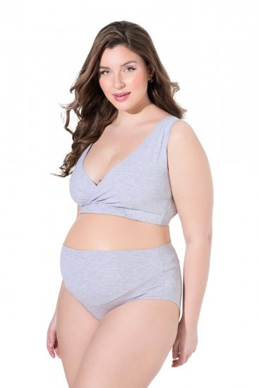 Ulla Popken 853611 Bragas premamá Gris jaspeado - Bragas - 