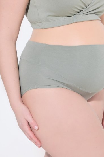 Ulla Popken 853611 Bragas premamá Verde grisáceo - Bragas - 