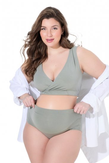 Ulla Popken 853611 Bragas premamá Verde grisáceo - Bragas - 
