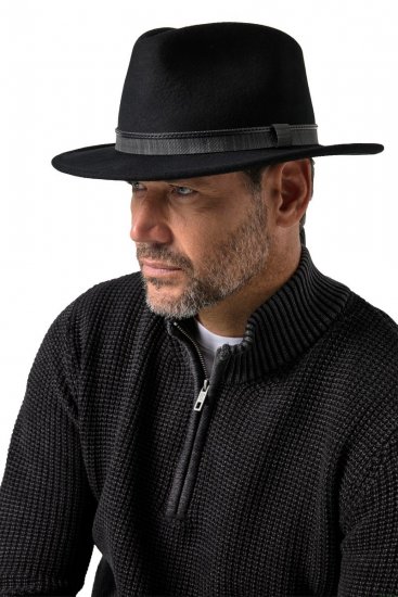 JP1880 853621 Sombrero de lana Negro - Sombreros - 