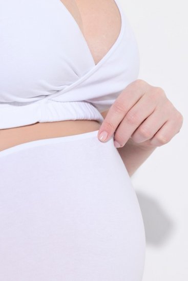 Ulla Popken 853631 Bragas premamá con encaje Blanco - Bragas - 
