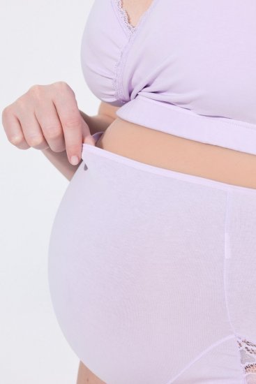 Ulla Popken 853640 Bragas premamá con encaje Rosa palo - Bragas - 