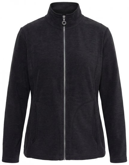 Ulla Popken 853668 Chaqueta polar con cuello alto Negro - Ropa de lana - 