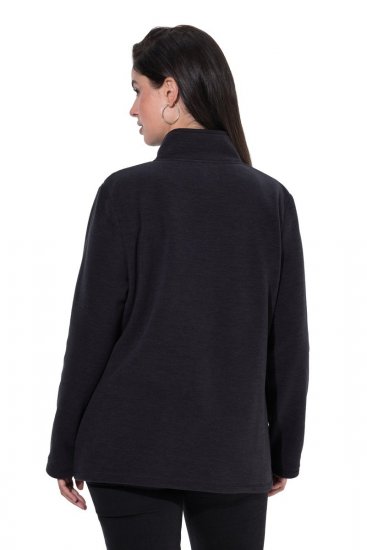 Ulla Popken 853668 Chaqueta polar con cuello alto Negro - Ropa de lana - 
