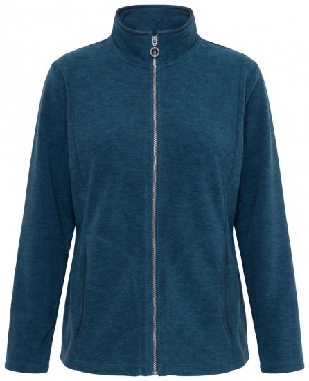 Ulla Popken 853668 Chaqueta polar con cuello alto Petróleo - Ropa de lana - 