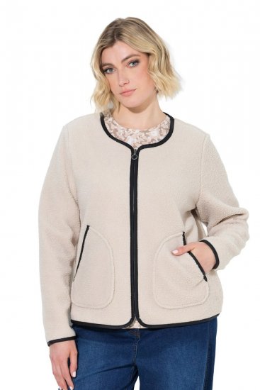 Ulla Popken 853685 Chaqueta teddy Champán - Chaquetas - Chaquetas para mujer en tallas grandes