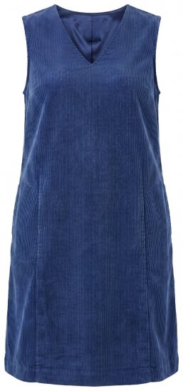 Ulla Popken 853697 Vestido de pana sin mangas con cuello de pico Azul marino - Vestidos de verano - Vestidos de verano tallas grandes