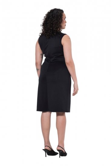 Ulla Popken 853766 Vestido ceñido sin mangas con strass Negro - Vestidos de verano - Vestidos de verano tallas grandes