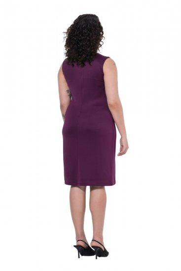 Ulla Popken 853766 Vestido ceñido con strass Ciruela - Vestidos de noche - Vestidos de fiesta de gran talla