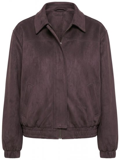 Ulla Popken 853792 Chaqueta de ante sintético Marrón - Chaquetas - Chaquetas para mujer en tallas grandes