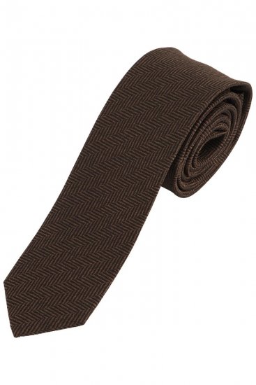 JP1880 853818 Corbata de seda extralarga Marrón oscuro - Corbatas y pajaritas - 
