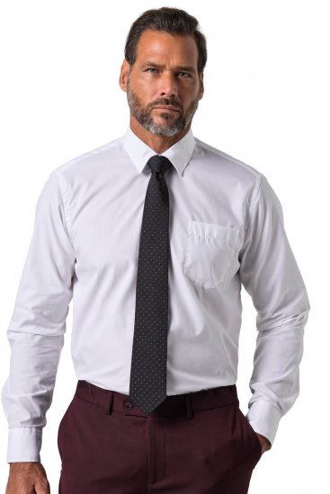 JP1880 853822 Corbata de seda de lunares extralarga Negro - Corbatas y pajaritas - 