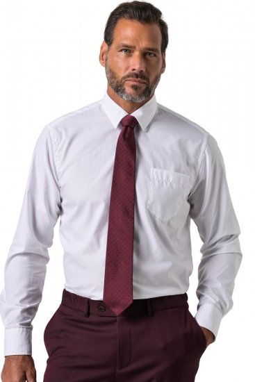 JP1880 853822 Corbata de seda de lunares extralarga Burdeos - Corbatas y pajaritas - 