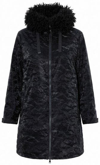 Ulla Popken 853831 Abrigo técnico Negro - Abrigos - Abrigos de talla grande