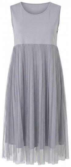 Ulla Popken 853879 Vestido midi evasé Gris - Vestidos midi - Vestidos midi de talla grande