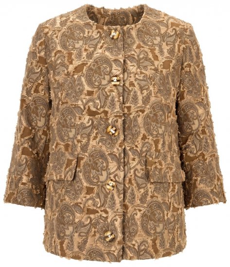 Ulla Popken 853996 Chaqueta Marrón claro - Chaquetas - Chaquetas para mujer en tallas grandes