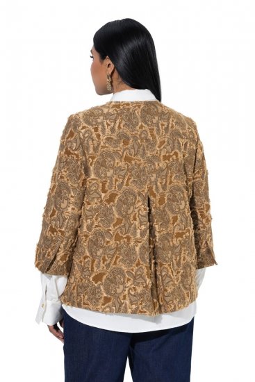 Ulla Popken 853996 Chaqueta Marrón claro - Chaquetas - Chaquetas para mujer en tallas grandes