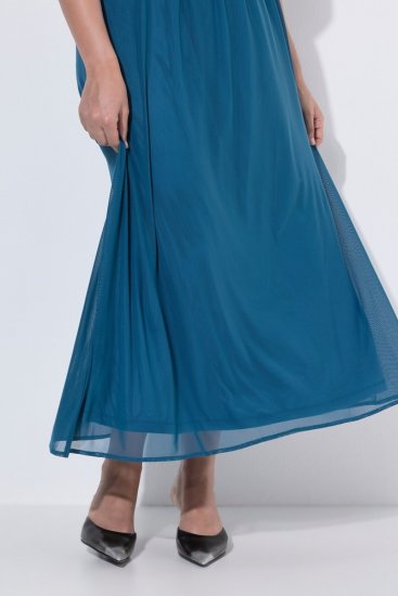 Ulla Popken 854031 Vestido largo sin mangas Petróleo - Vestidos maxi - Vestidos largos en tallas grandes