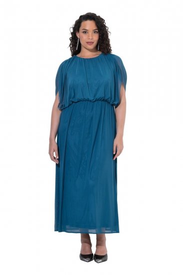 Ulla Popken 854031 Vestido largo sin mangas Petróleo - Vestidos maxi - Vestidos largos en tallas grandes