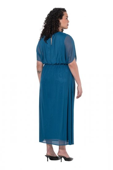 Ulla Popken 854031 Vestido largo sin mangas Petróleo - Vestidos maxi - Vestidos largos en tallas grandes