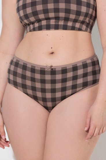 Ulla Popken 854114 Bragas de cuadros pack de 5 Topo - Bragas - 