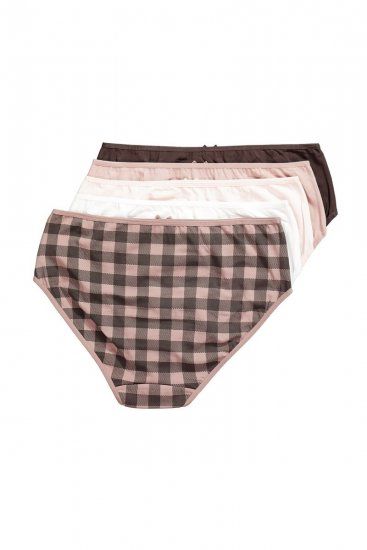 Ulla Popken 854114 Bragas de cuadros pack de 5 Topo - Bragas - 