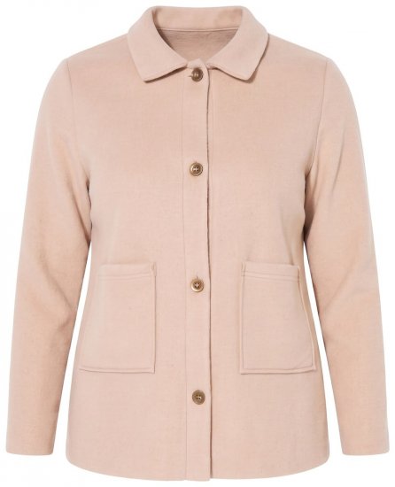 Ulla Popken 854200 Chaqueta polar Marrón claro - Chaquetas - Chaquetas para mujer en tallas grandes